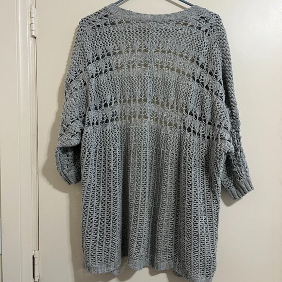 Aeropostale Womens Crochet knit Cardigan Sz Small Cottage Grandma Boho Festival - Picture 2 of 9